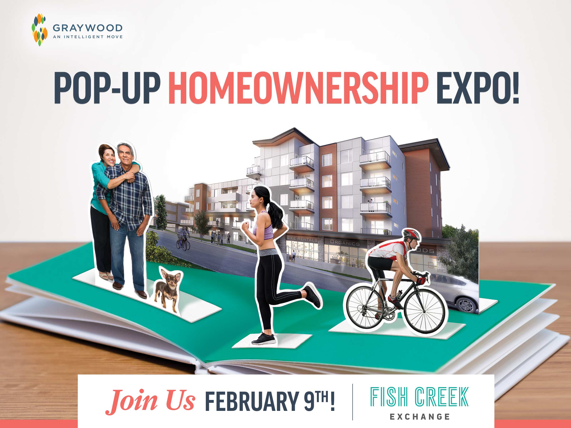 Invitation to attend a Calgary Pop-up Homeownership Expo at Fish Creek Exchange